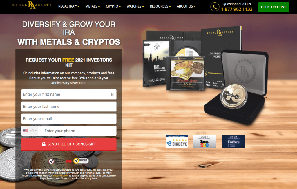 Regal Assets homepage