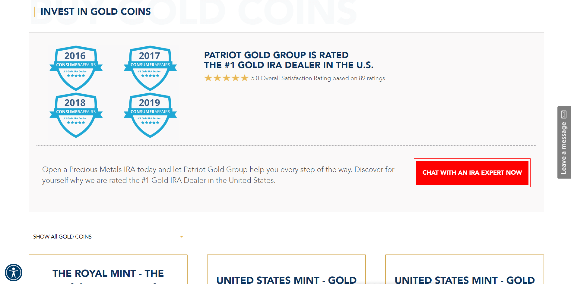 patriot gold group gold ira review products and services