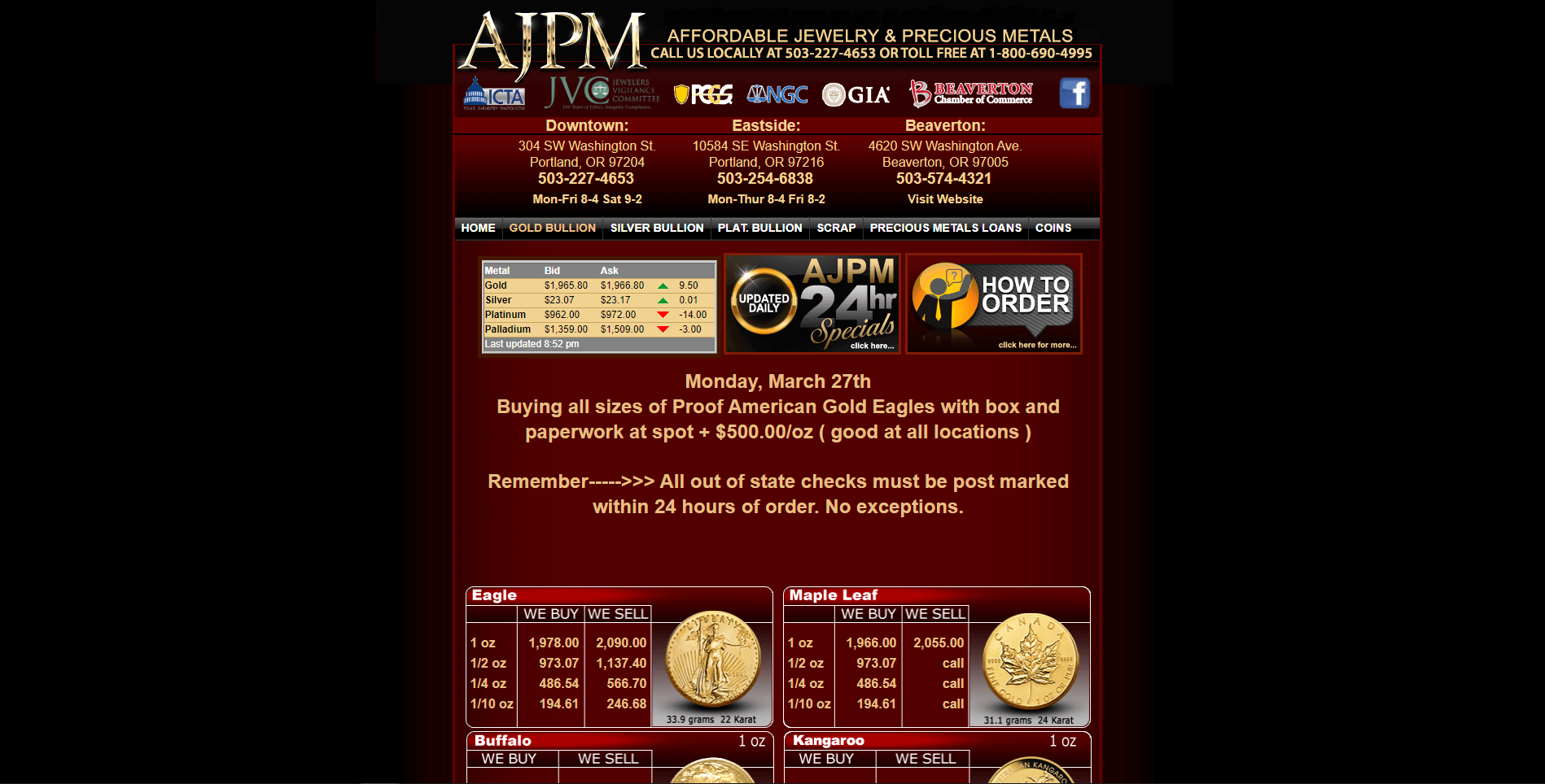 ajpm gold gold ira review products and services
