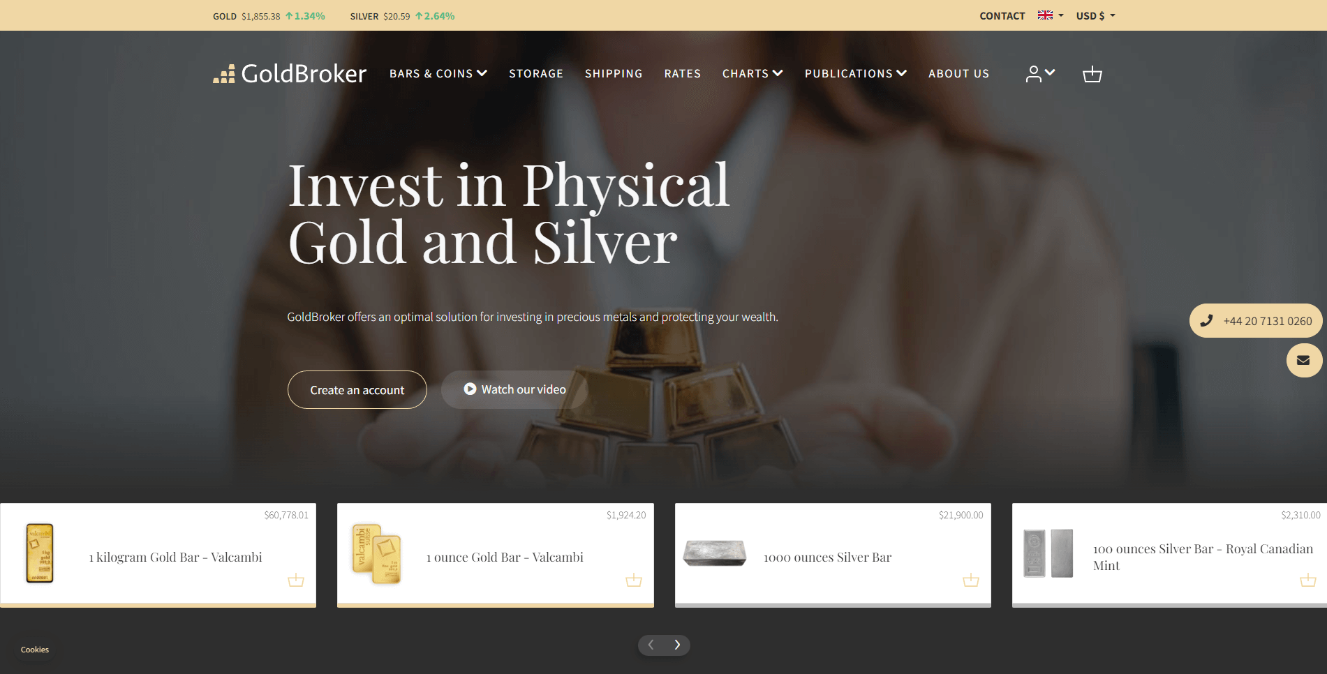 gold broker gold ira review homepage