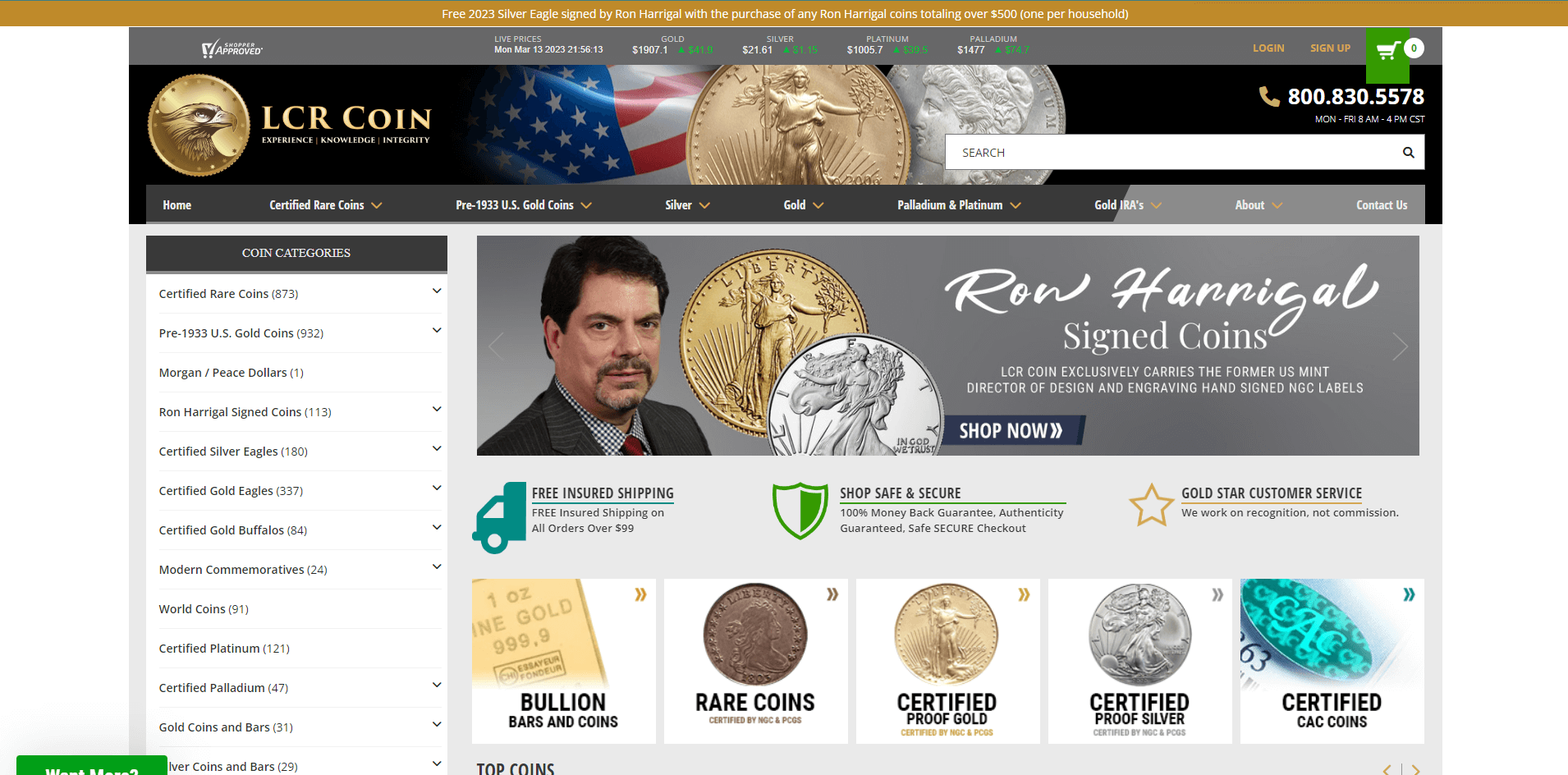 lcr coin gold ira review homepage