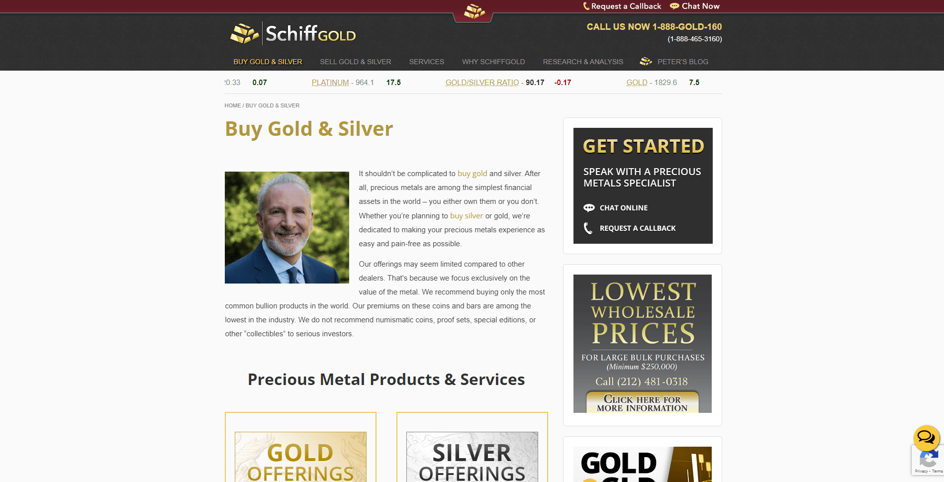 schiff gold gold ira review products and services