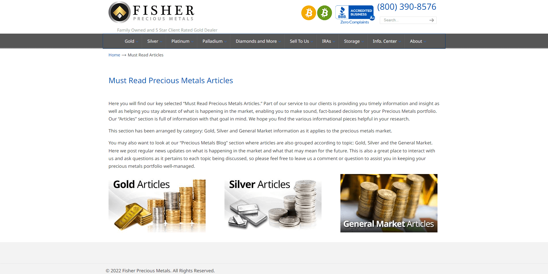 fisher precious metals gold ira review customer care