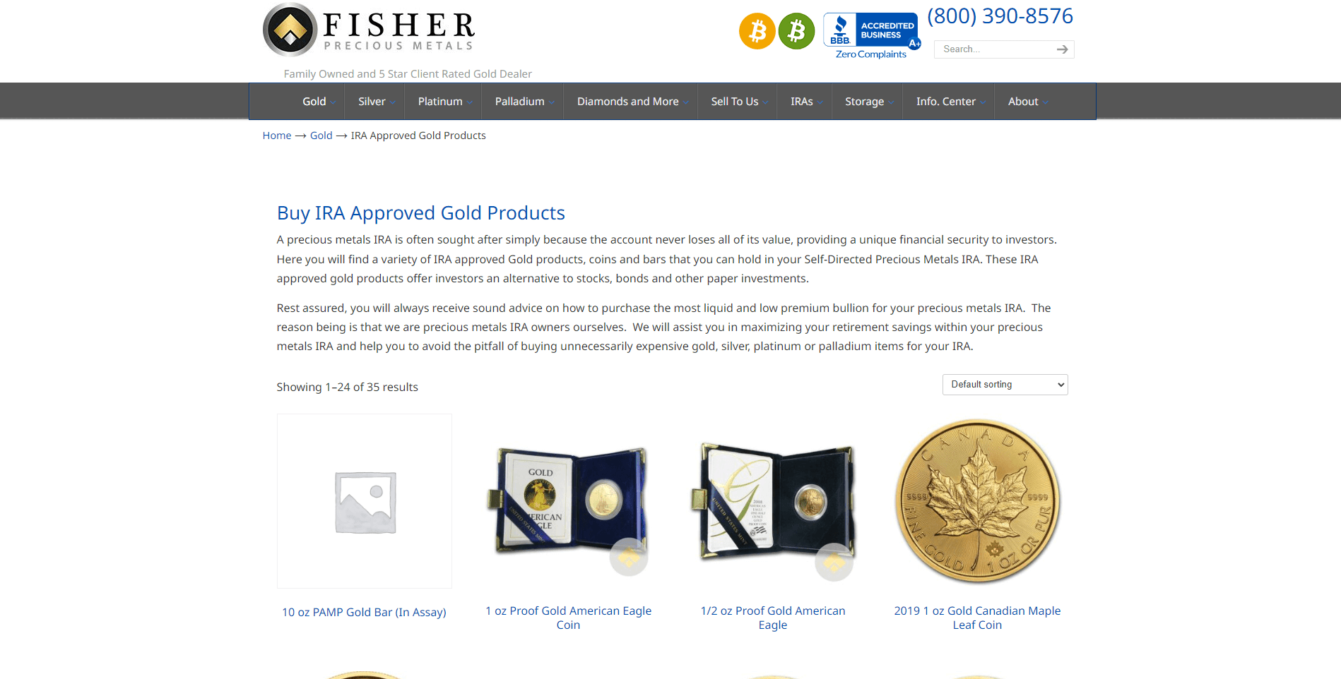 fisher precious metals gold ira review products and services