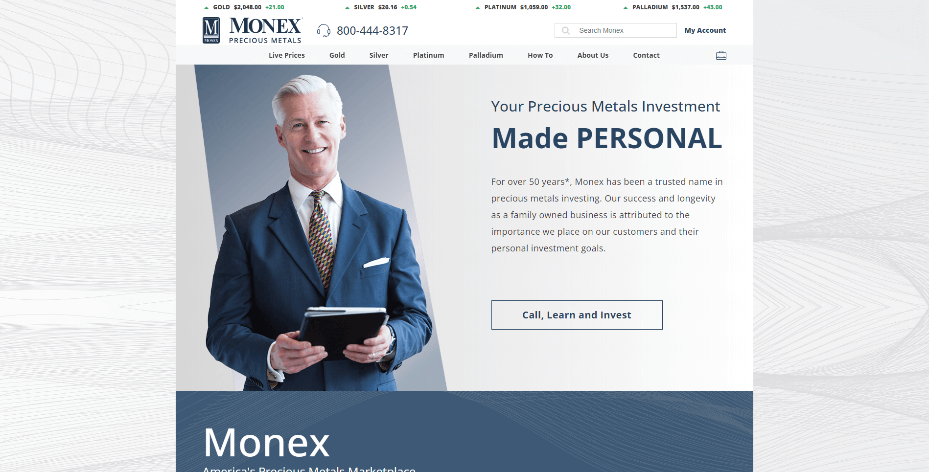 monex precious metals gold ira review homepage