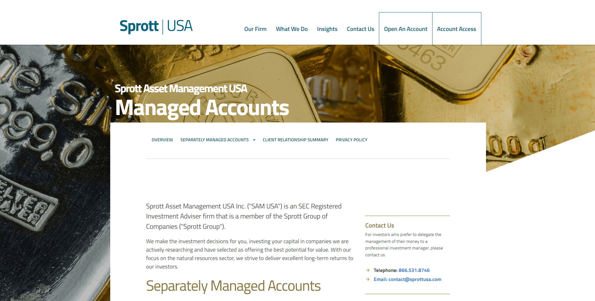 sprott usa gold ira review products and services