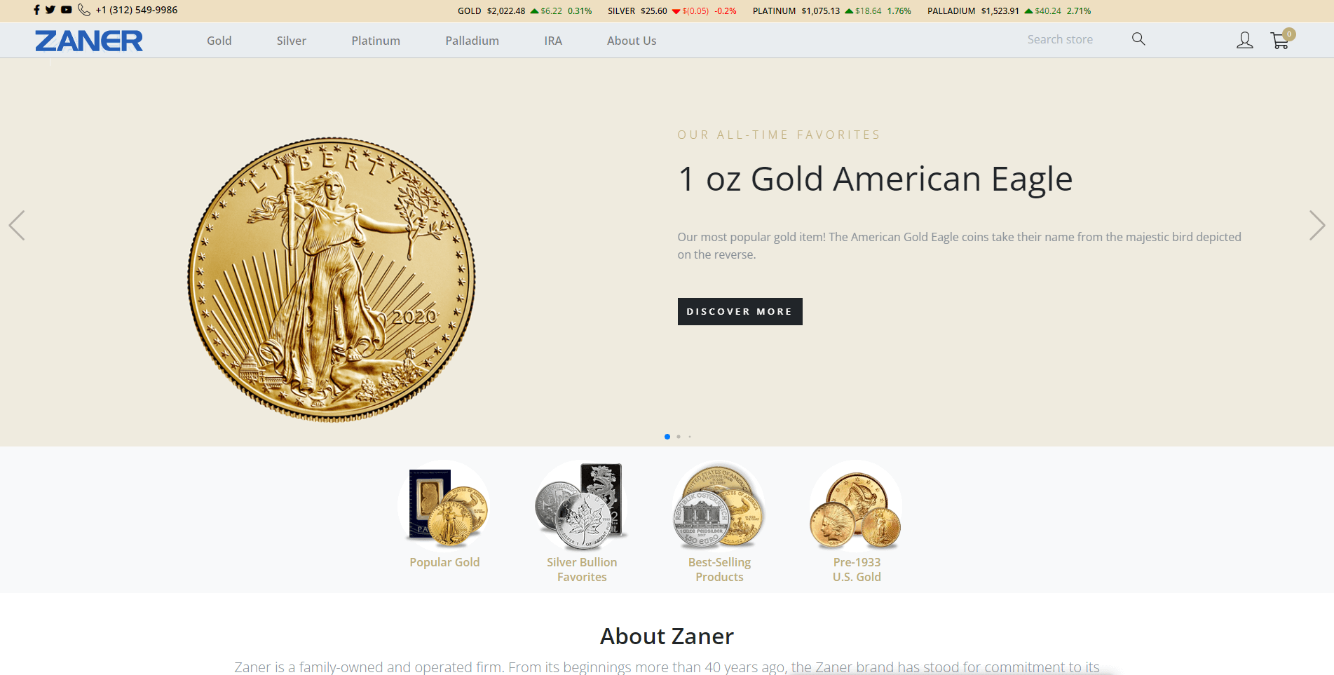 zaner precious metals gold ira review homepage